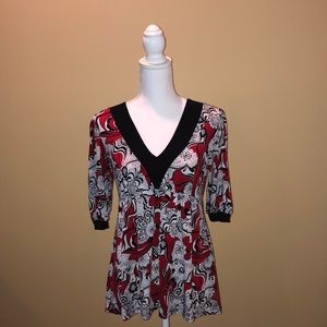 Ladies Large Cha Cha Vente Printed Top